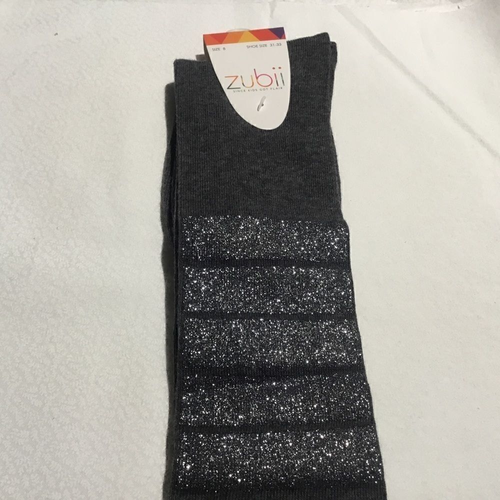 SALE. BUY 5/$10 and save.NWT. Girls Knee Socks Grey Sz 8.